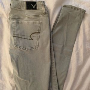 American Eagle Light Army Green Jeans